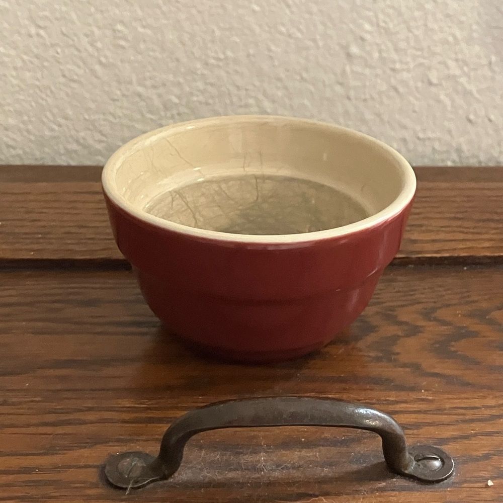 Red Le Creuset Stoneware Bowl